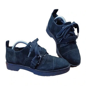 Alexander Wang Black Buckle Lace  Up Shoes Size 37